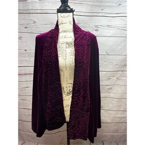 Mirasol medium dark pink open faces‎ sweater -1781